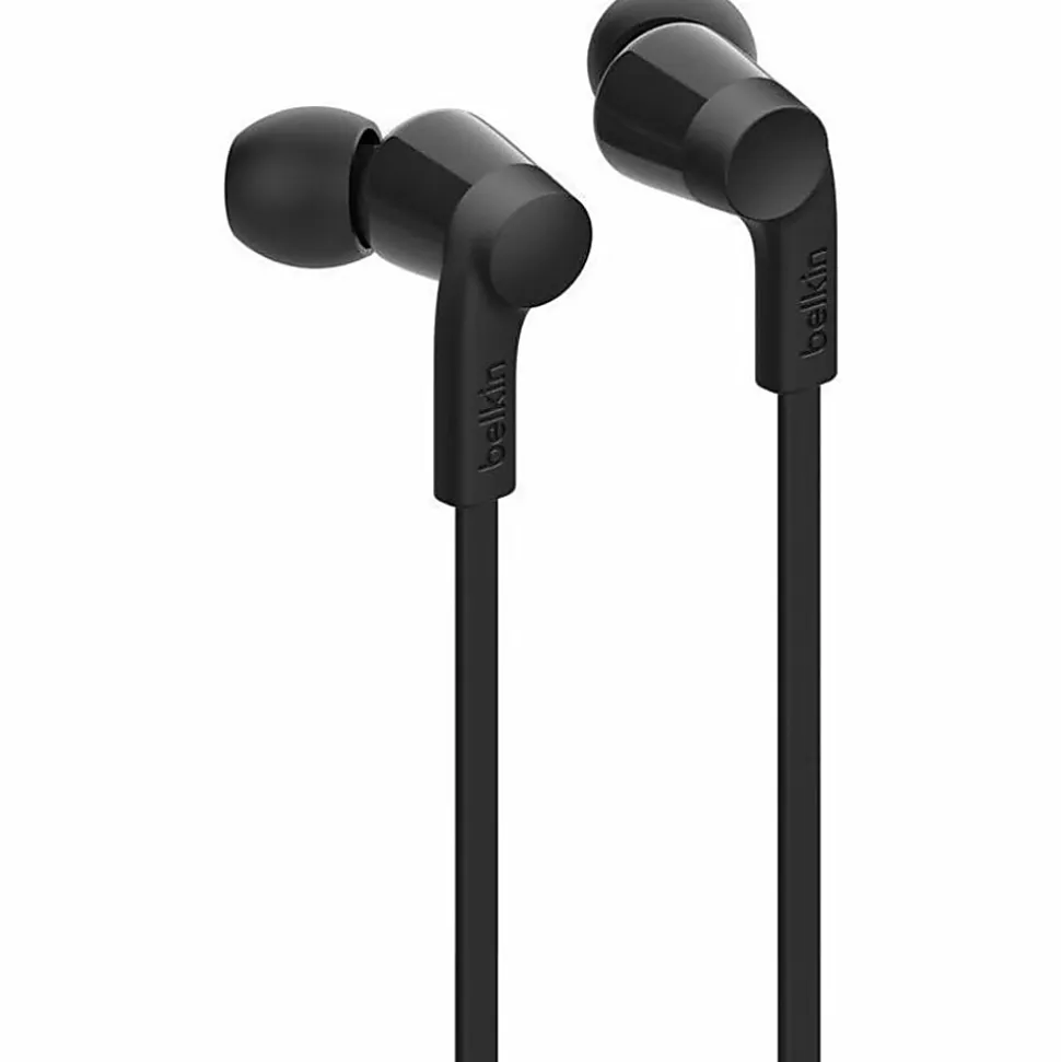 Belkin SoundForm USB-C Wired Earbuds With Adjustable Volume Limiter, Black