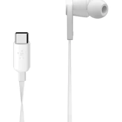 Belkin SoundForm Wired Earbuds with USB-C Connector - Stereo - USB Type C - Wired - Earbud - Binaural - In-ear - 4 ft Cable - White