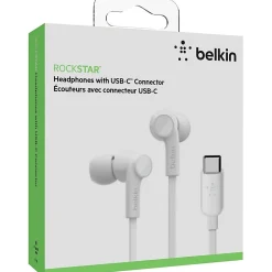 Belkin SoundForm Wired Earbuds with USB-C Connector - Stereo - USB Type C - Wired - Earbud - Binaural - In-ear - 4 ft Cable - White