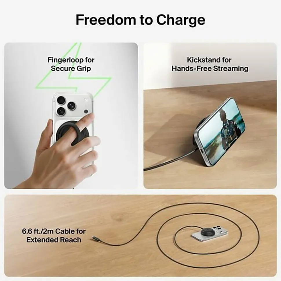 Belkin UltraCharge Magnetic Charger with Qi2 25W, WIA014TTBK