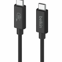 Belkin USB4 Cable, 240W + 20Gbps - 6.56 ft USB4 A/V/Power/Data Transfer Cable  - INZ004BT2MBK