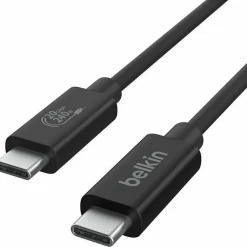 Belkin USB4 Cable, 240W + 20Gbps - 6.56 ft USB4 A/V/Power/Data Transfer Cable  - INZ004BT2MBK