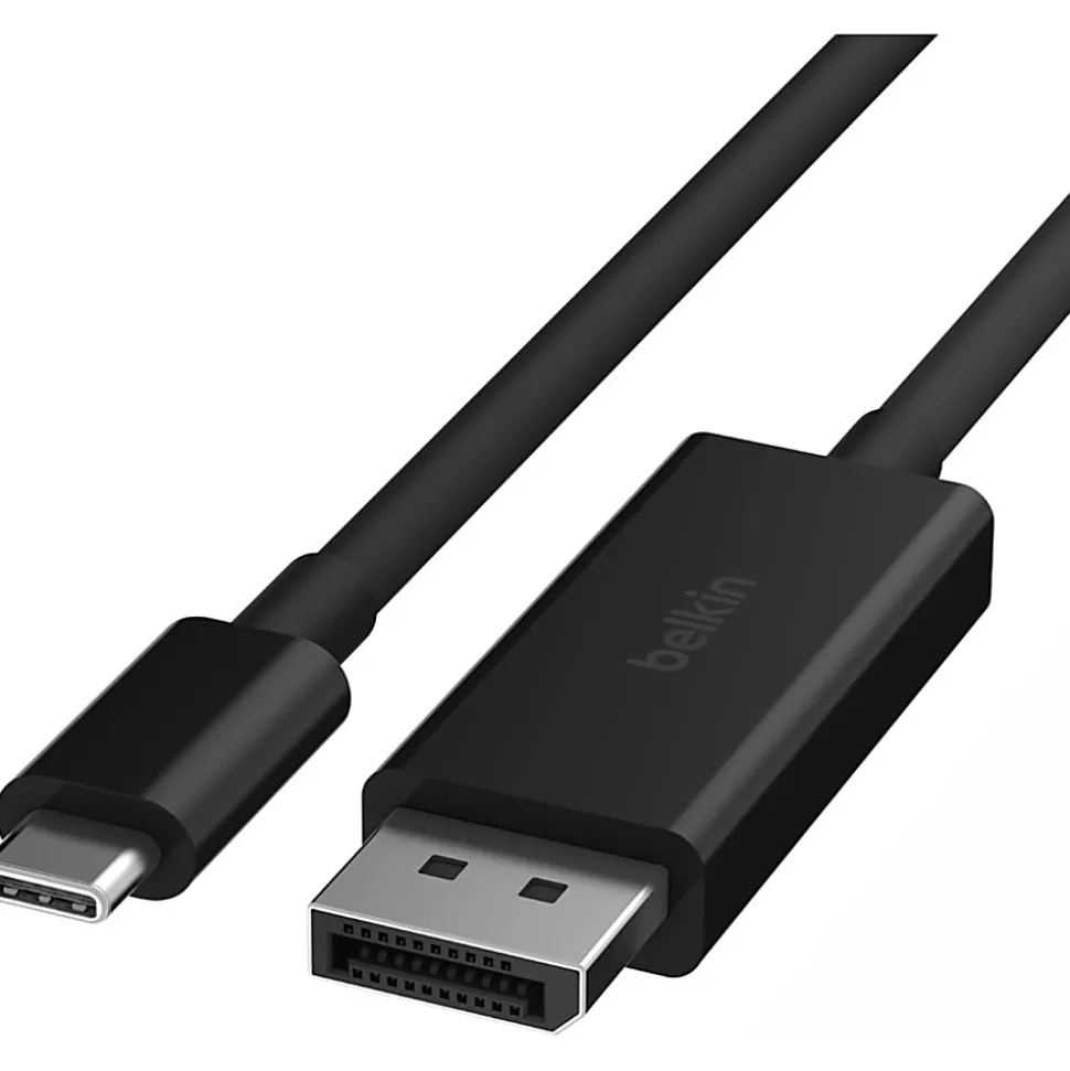 Belkin USB-C to DisplayPort 1.4 Cable - 6.56 ft DisplayPort/USB-C Data Transfer Cable - AVC014BT2MBK