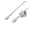 Belkin® USB-C To Lightning Braided Cable, 2M/ 6.6 FT, White