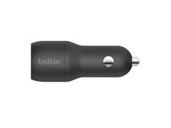 Belkin 24-Watt, Dual USB Car Charger With USB-A To USB-C Cable, 1M/ 3.3 Ft Black
