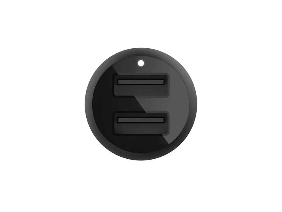 Belkin 24-Watt, Dual USB Car Charger, USB-A, Black