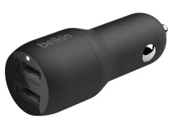 Belkin 42-Watt Dual USB Car Charger With USB-A To Lightning Cable,1M/ 3.3 Ft, Black
