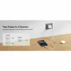 Belkin 50W Portable 2-Port USB-C Wall Charger - 2xUSB-C - Foldable Prongs - Power Adapter - White - 50 W - White
