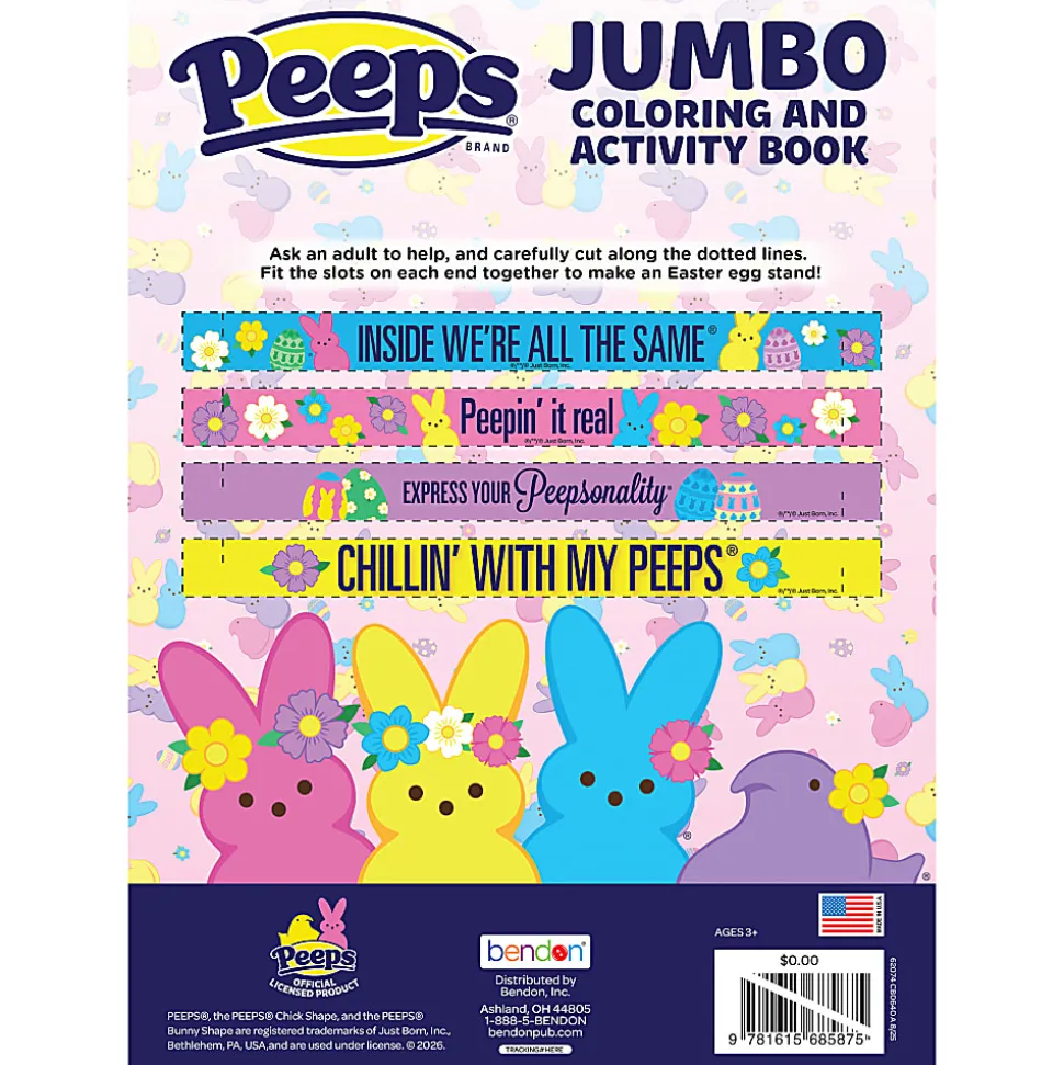 Bendon Jumbo Coloring & Activity Book, Peeps