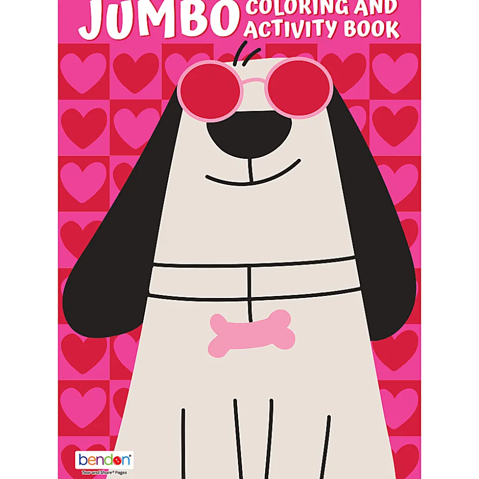 Bendon Jumbo Coloring & Activity Book, Valentine's Dog
