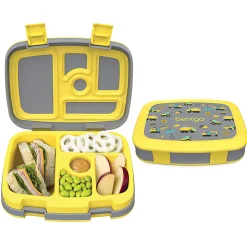 Bentgo Kids Lunch Box, 2"H x 6-1/2"W x 8-1/2"D, Construction Trucks