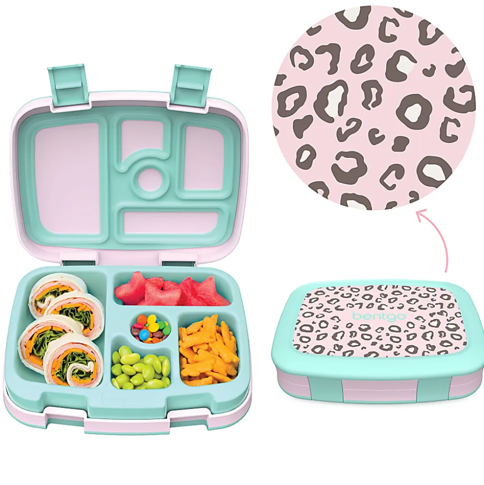 Bentgo Kids Lunch Box, 2"H x 6-1/2"W x 8-1/2"D, Leopard