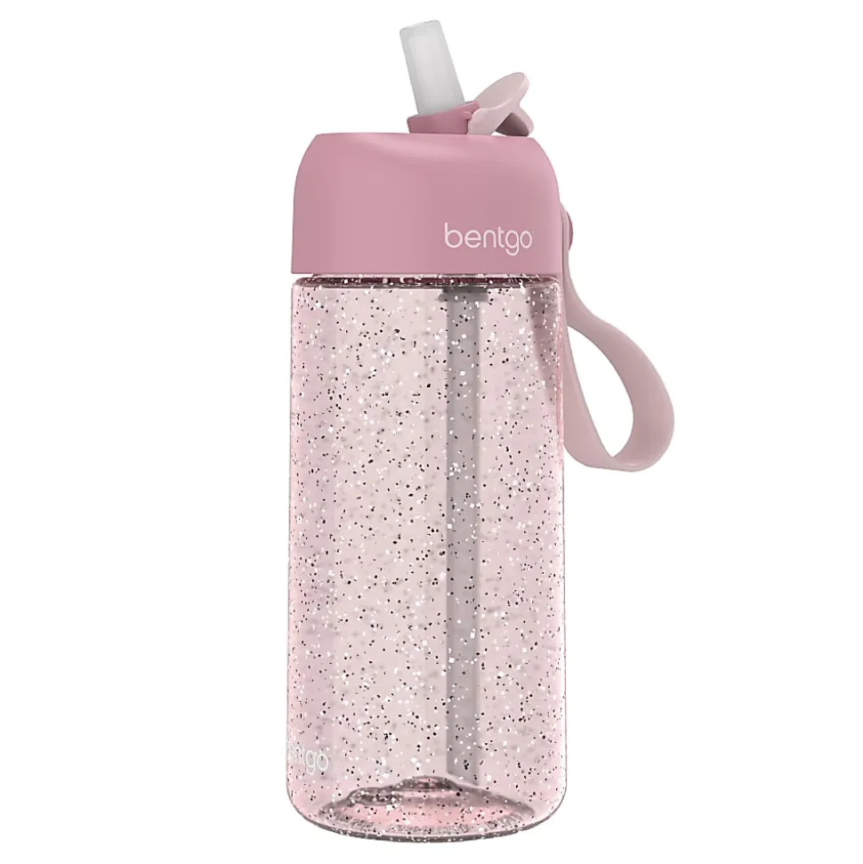 Bentgo Kids Water Bottle, 15 Oz, Petal Pink Glitter