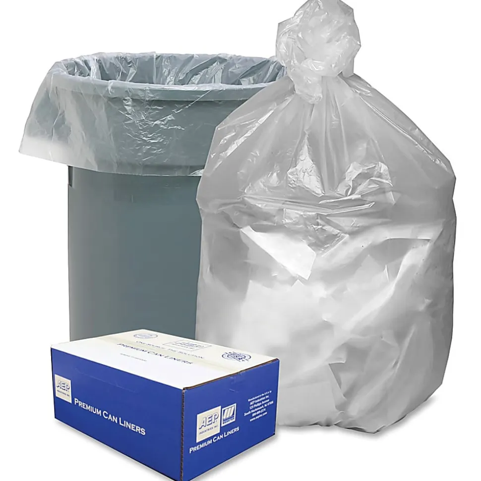 Berry High Density Commercial Can Liners, Large Size, 45 gal Capacity, 40"x 48"x0.31 mil (8 Micron) Thickness, 250 Count - HD404812N