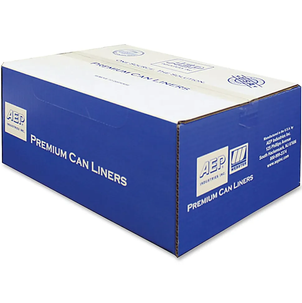 Berry High Density Commercial Can Liners, Large Size, 45 gal Capacity, 40"x 48"x0.31 mil (8 Micron) Thickness, 250 Count - HD404812N