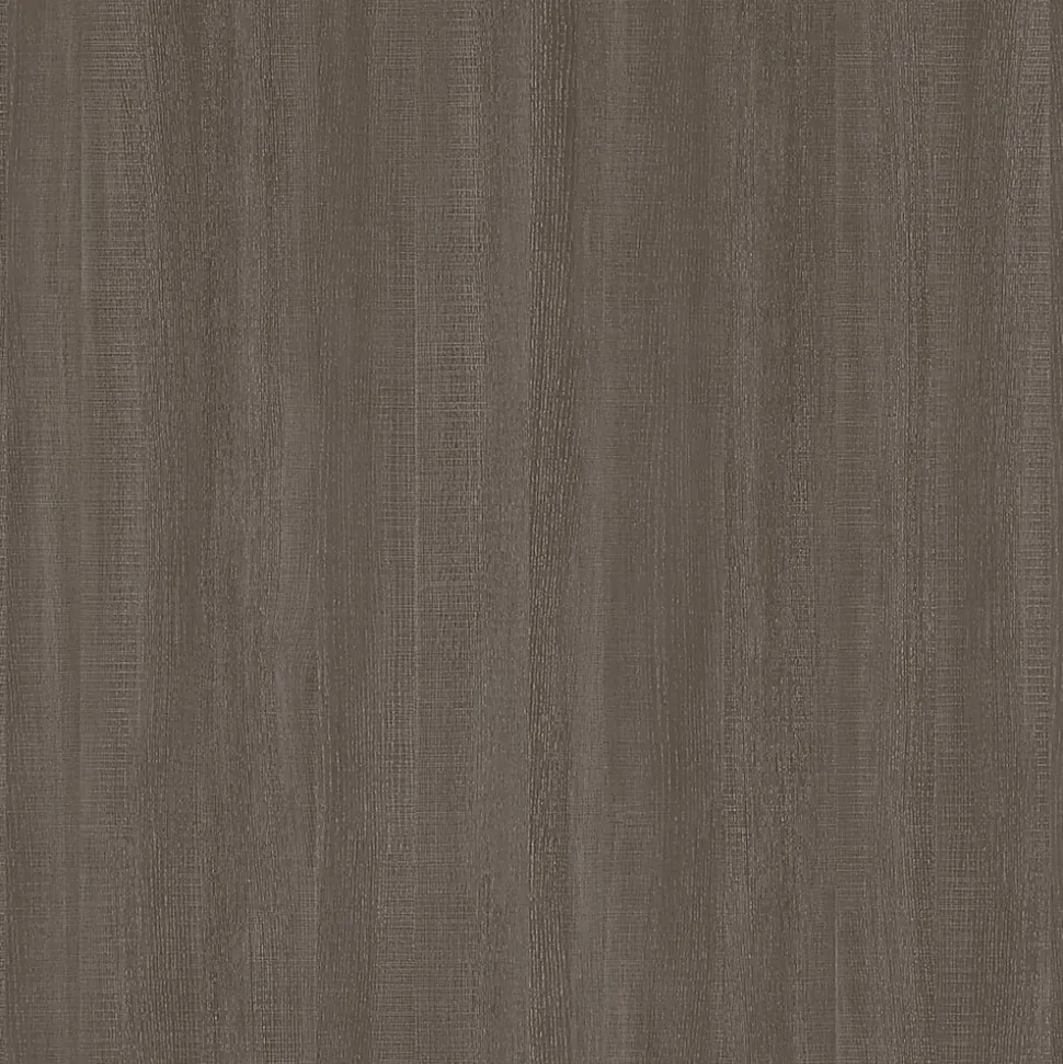 Bestar i3 Plus 72"W U-Shaped Executive Computer Desk With Frosted Glass Doors Hutch, Bark Gray