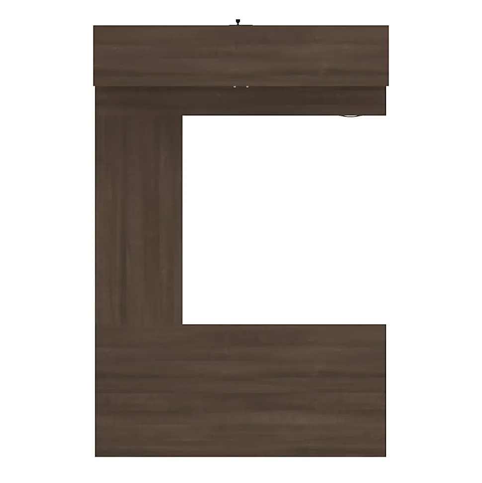 Bestar Logan 66”W U- Or L-Shaped Executive Corner Desk With Pedestal And Hutch, Antigua