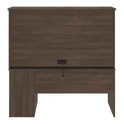 Bestar Logan 66”W U- Or L-Shaped Executive Corner Desk With Pedestal And Hutch, Antigua