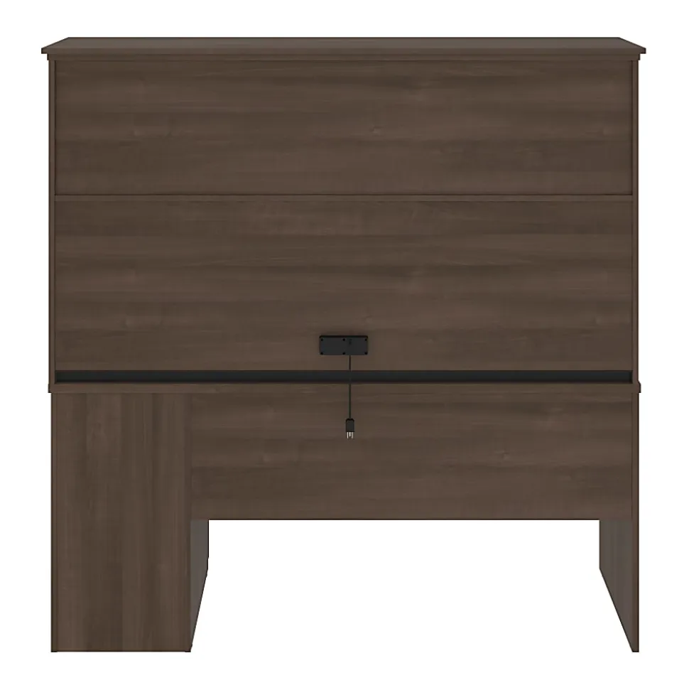 Bestar Logan 66”W U- Or L-Shaped Executive Corner Desk With Pedestal And Hutch, Antigua