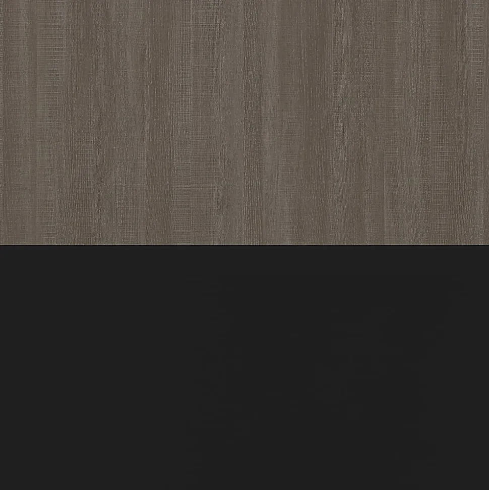 Bestar Norma 71"W U- Or L-Shaped Executive Corner Desk With Hutch, Black/Bark Gray