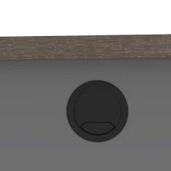 Bestar Prestige + 72”W U-Shaped Executive Computer Desk With Pedestal, Bark Gray/Slate
