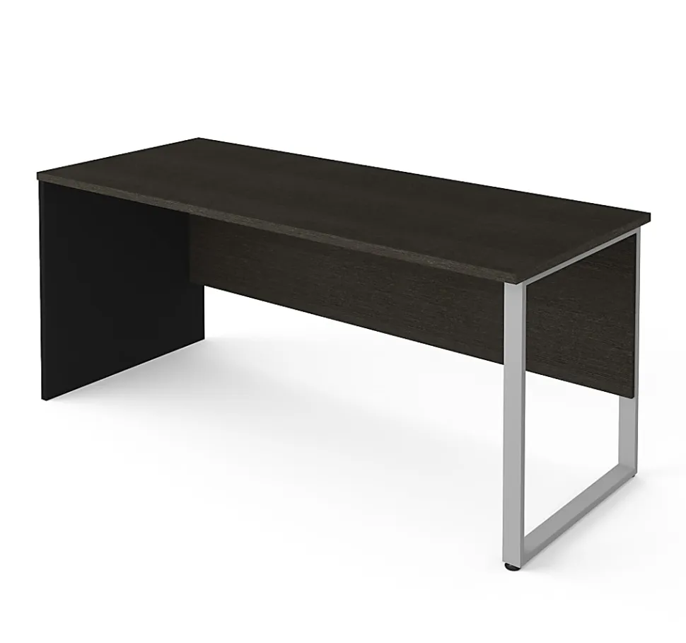 Bestar Pro-Concept Plus 72"W Table Computer Desk With Metal Legs, Deep Gray/Black