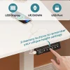 Bestier Electric Adjustable-Height Standing Desk With 3 Height-Memory Presets & USB Port, 56"W, White Oak