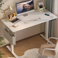 Bestier Electric Adjustable-Height Standing Desk With 3 Height-Memory Presets & USB Port, 56
