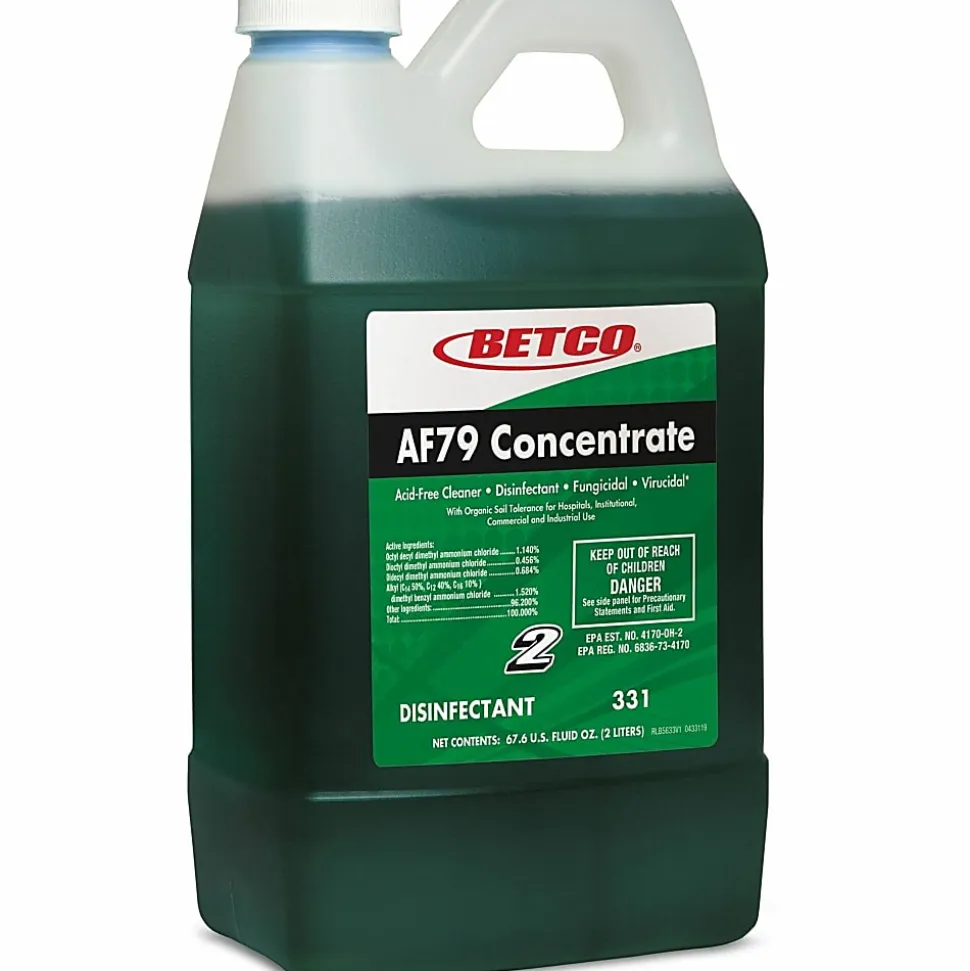 Betco® AF79 Fastdraw Acid-Free Disinfectant Restroom Cleaner Concentrate Disinfectant, 67.6 Oz Bottle, Case Of 4