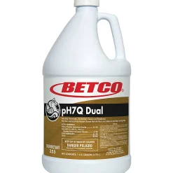 Betco pH7Q Concentrate Liquid Dual Disinfectant Cleaner, 1 Gallon, Lemon Scent - 4 per Carton