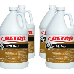 Betco pH7Q Concentrate Liquid Dual Disinfectant Cleaner, 1 Gallon, Lemon Scent - 4 per Carton