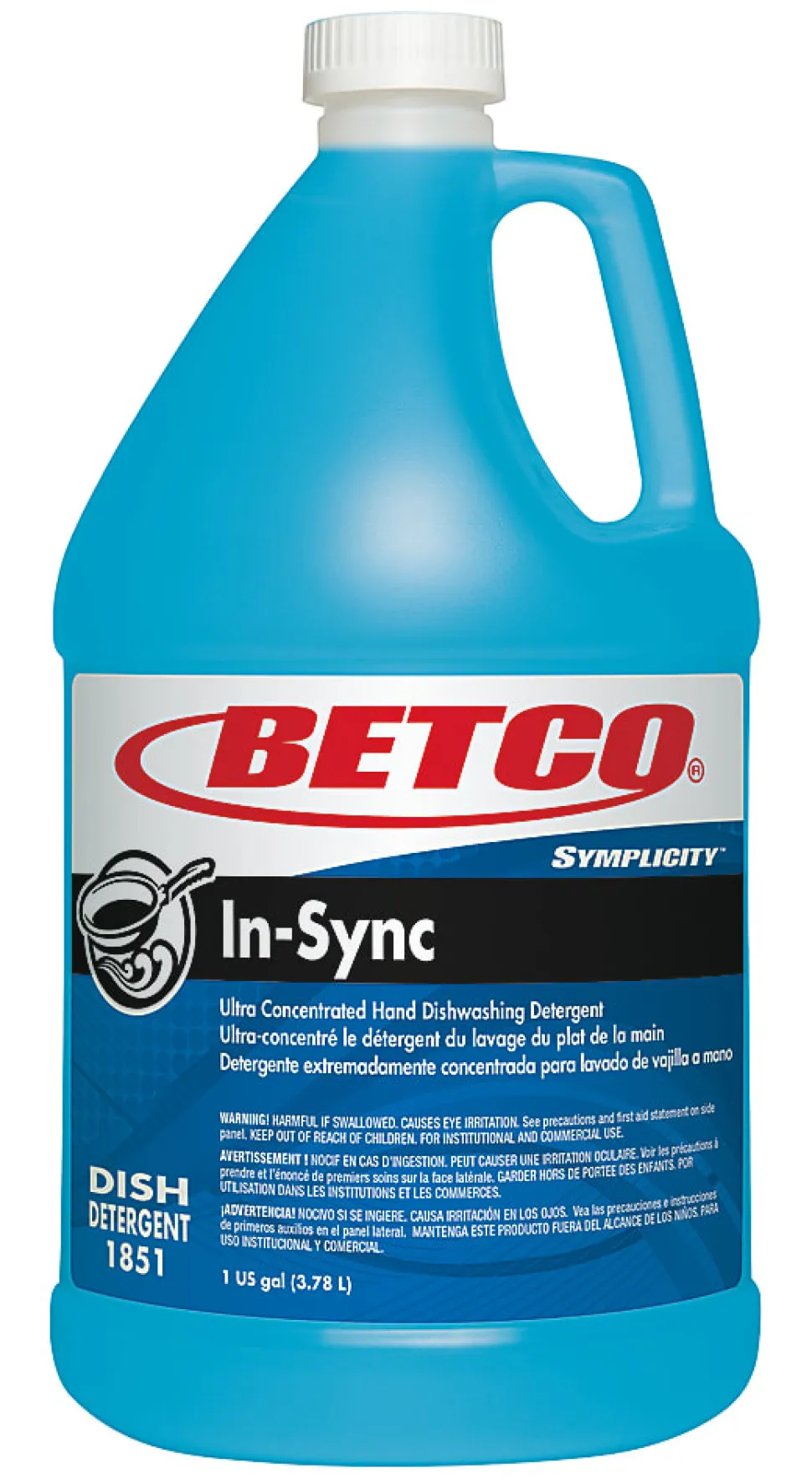 Betco® Symplicity™ In-Sync Dishwashing Detergent, 128 Oz Bottle, Case Of 4