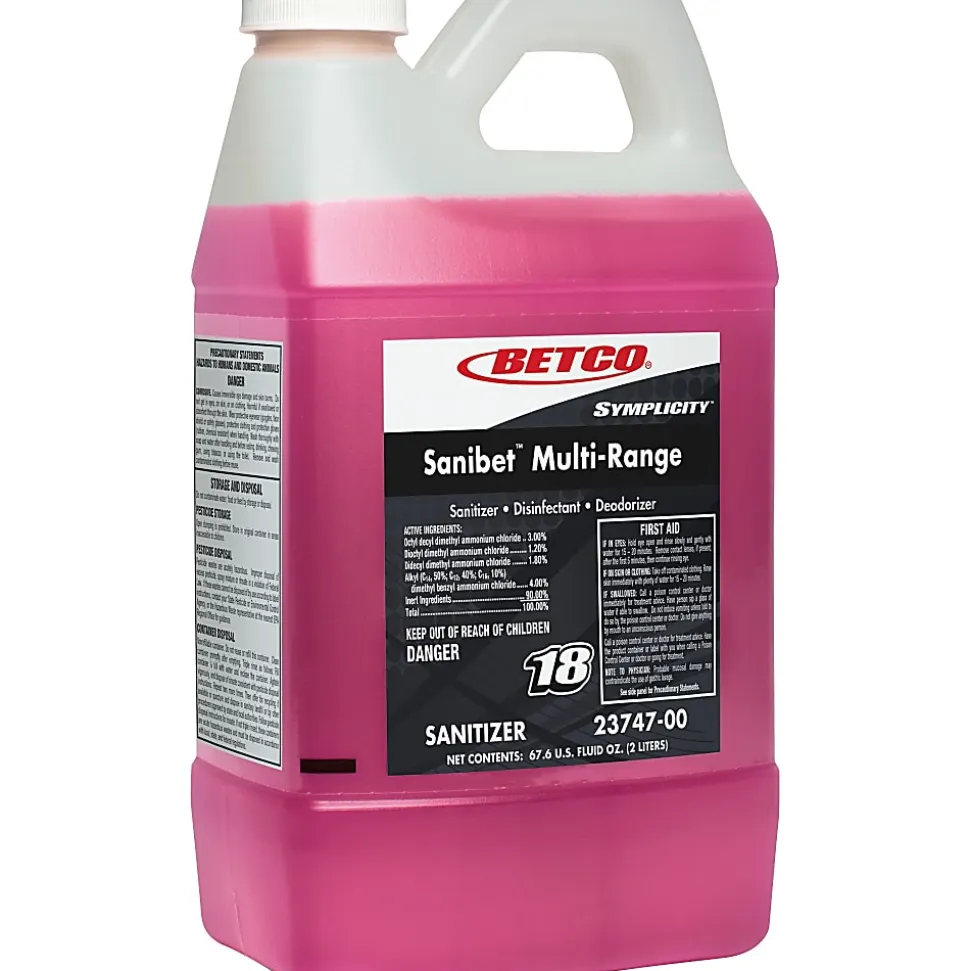 Betco Symplicity™ Sanibet Multi-Range Sanitizer, 67.6 Oz Bottle, Case Of 4