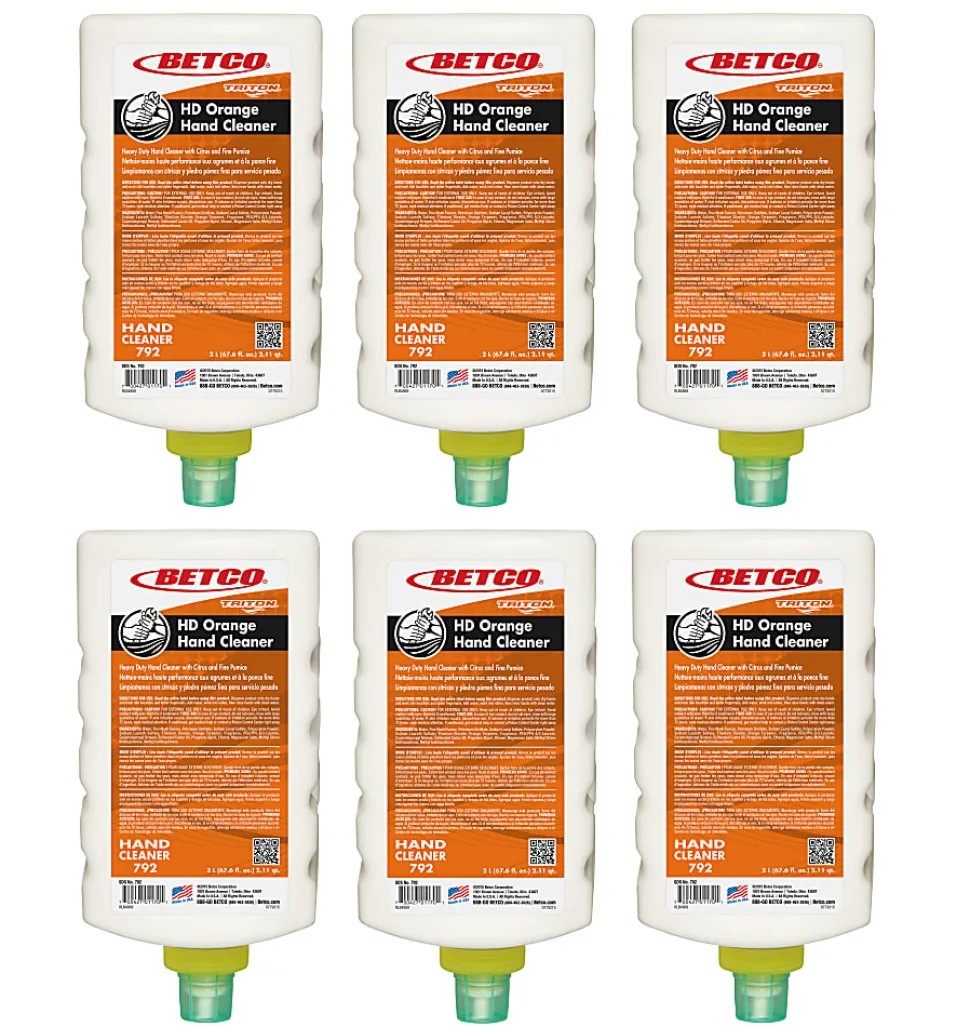 Betco® Triton® HD-792 Heavy-Duty Hand Cleanser, 2 Liters, Case Of 6 Bottles
