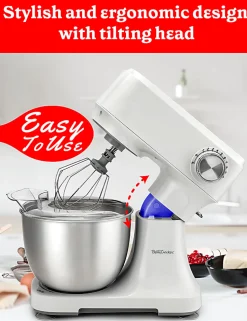 Betty Crocker 3.7-Quart Electric Stand Mixer With 10 Speeds, 12-5/8”H x 14”W x 8”D, White