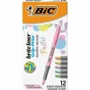 BIC Brite Liner Grip Highlighters, Assorted, 12 Pack - 1.6 mm Marker Point Size - Chisel Marker Point Style - GBLD11AST
