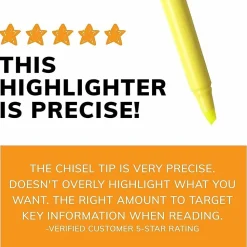 BIC Brite Liner Highlighters, Chisel Tip, Yellow, Box Of 12