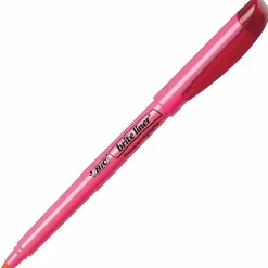 BIC Brite Liner Highlighters Pocket Style, Chisel Tip, Assorted, Box Of 24