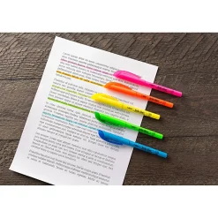 BIC Brite Liner Highlighters, Pocket Style, Chisel Tip, Assorted Colors, Box Of 12