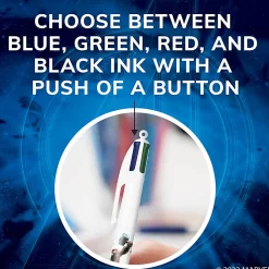 BIC 4-Color Marvel's Avengers Retractable Ballpoint Pens, Thor And Black Panther Edition, Medium Point, 1.0 mm, White Barrel - MMXREAP2-AST