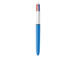BIC 4-Color Retractable Ballpoint Pens, Medium Point, 1.0 mm, Assorted Ink Colors, Pack Of 3 Pens