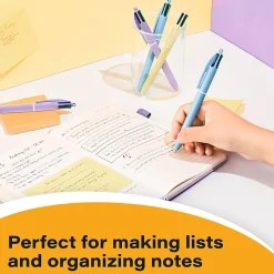 BIC 4-Color Retractable Ball Point Pen, Medium 1.0MM Point, Assorted Pastel Barrels, Assorted Ink Pack Of 3