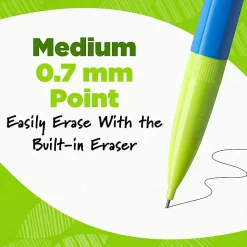 BIC® Ecolutions #2 Mechanical Pencils, 0.7 mm, Medium Point, 65% Recycled, Assorted Barrel, Pack of 12 Pencils