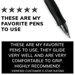 BIC Gelocity Original Long Lasting Retractable Gel Pens, Medium Point, 0.7 mm, Black Barrel, Black Ink, Pack Of 12