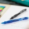 BIC Gelocity Original Long Lasting Retractable Gel Pens, Medium Point, 0.7 mm, Blue Barrel, Blue Ink, Pack Of 12