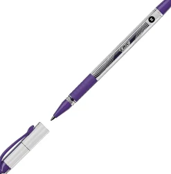 BIC Gelocity Stic Gel Pens, Medium Point, 0.7 mm, Clear Barrel, Assorted Ink, Pack of 14 Pens
