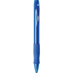 BIC® Glide Bold Ballpoint Pens, Bold Point, 1.6 mm, Translucent Barrel, Blue Ink, Pack Of 12 Pens