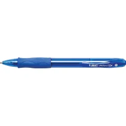 BIC® Glide Bold Ballpoint Pens, Bold Point, 1.6 mm, Translucent Barrel, Blue Ink, Pack Of 12 Pens