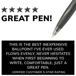 BIC® Glide™ Retractable Ballpoint Pens, Medium Point, 1.0 mm, Clear Barrel, Blue Ink, Pack Of 12