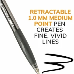 BIC® Glide Retractable Ballpoint Pens, Medium Point, 1.0 mm, Blue Barrel, Blue Ink, Pack Of 4 Pens